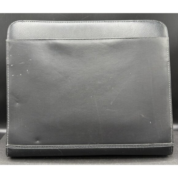 Franklin Covey Black Leather Day Planner Binder Organizer Handles Zipper - Picture 4 of 10